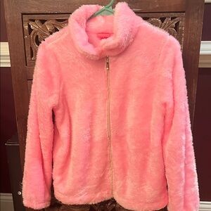 Lilly Pulitzer Fuzzy Pink Girls Jacket